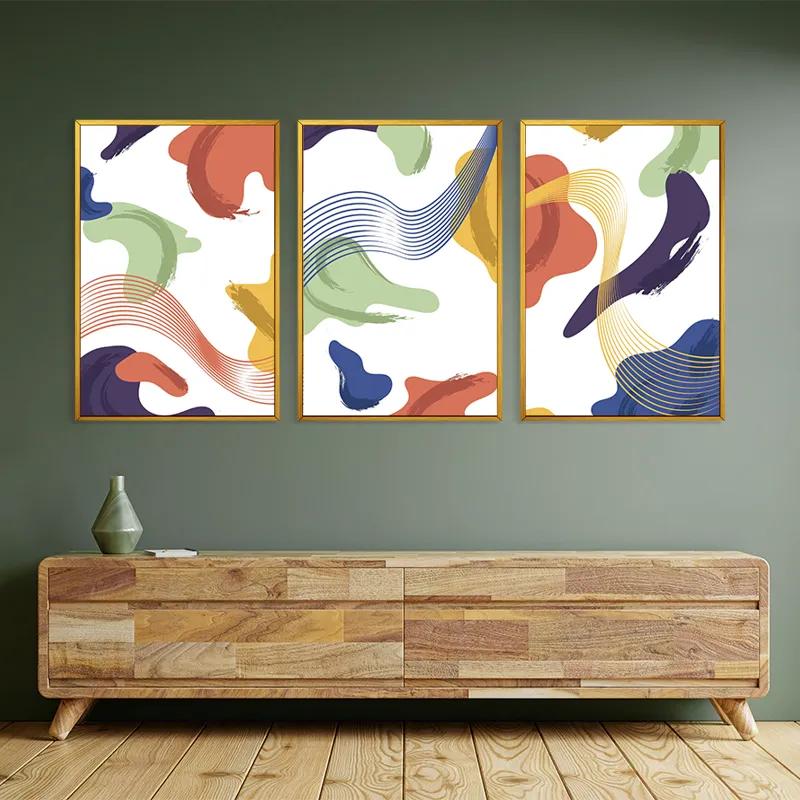 többrészes vászonkép Color Mix Lines mockup 2