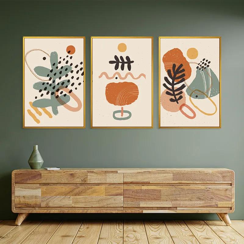 többrészes vászonkép Cream Orangert mockup 2