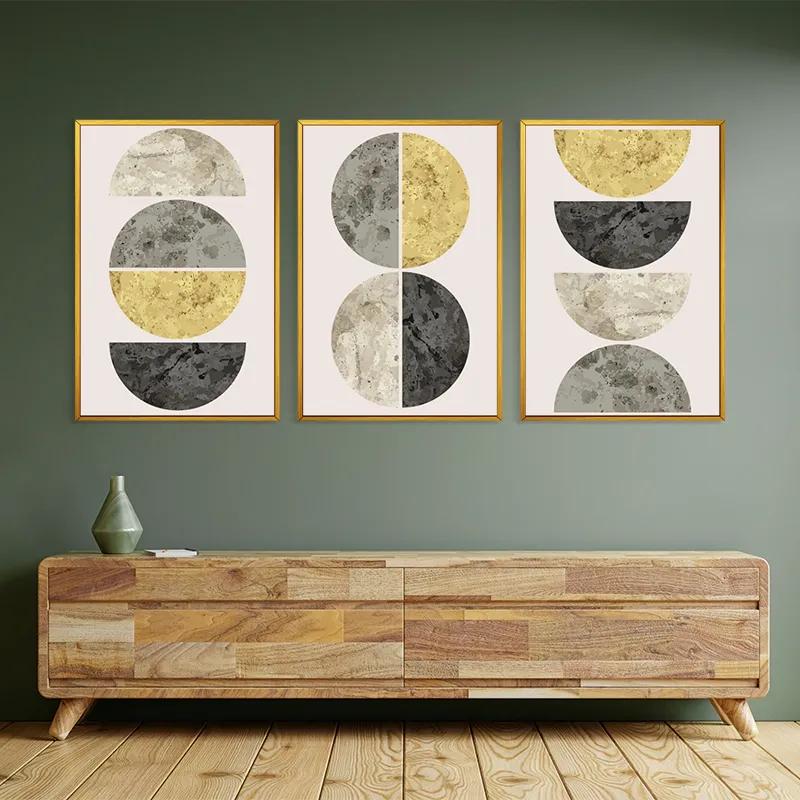 többrészes vászonkép Gold Moons mockup 2