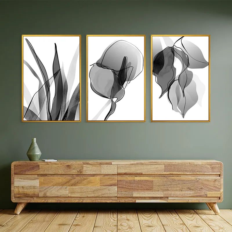 Grey Leaf Set mockup 2