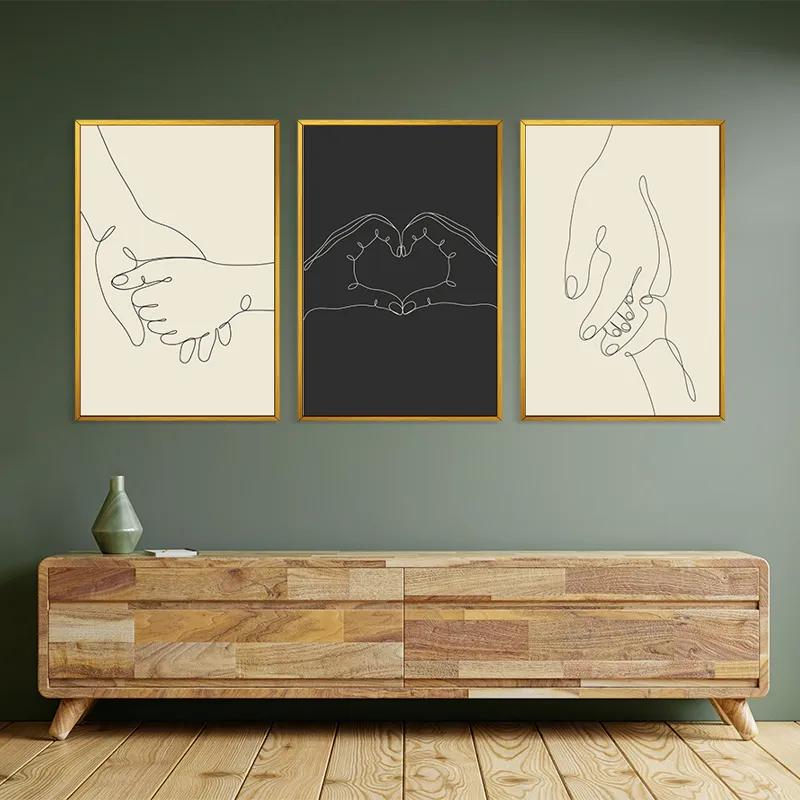 többrészes vászonkép Hand Gestures mockup 2