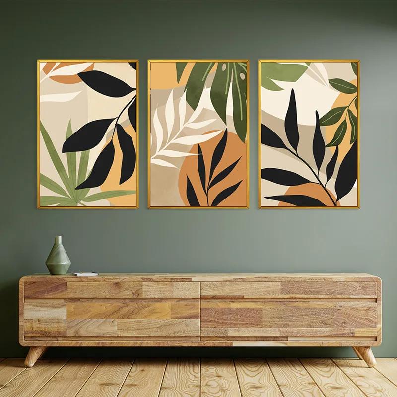 többrészes vászonkép Leaves Organicrt mockup 2