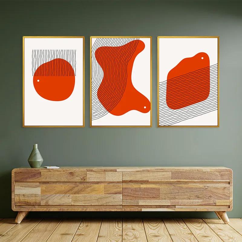 többrészes vászonkép Orange Circle mockup 2