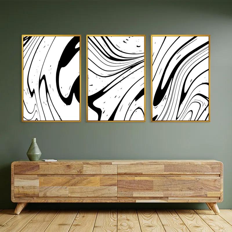 többrészes vászonkép White Marblert mockup 2