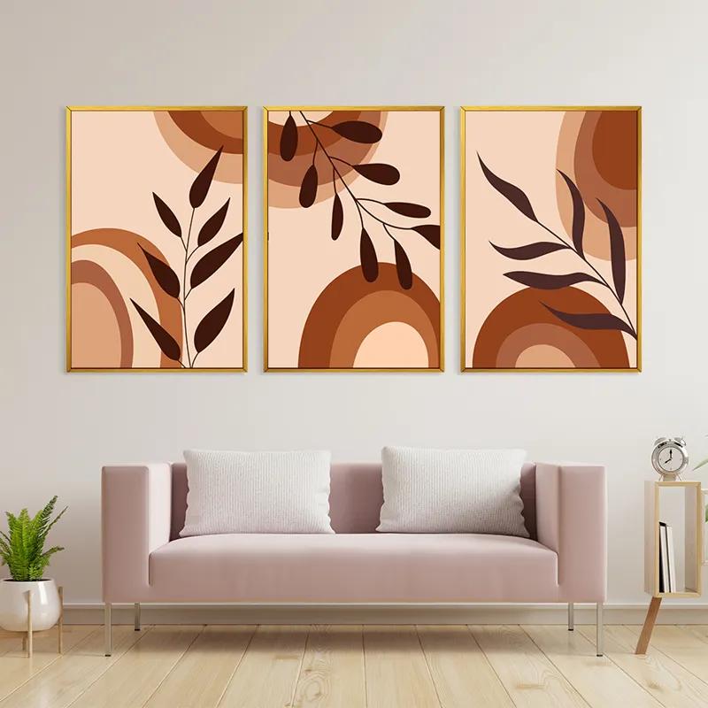 többrészes vászonkép Brownbstract mockup 3