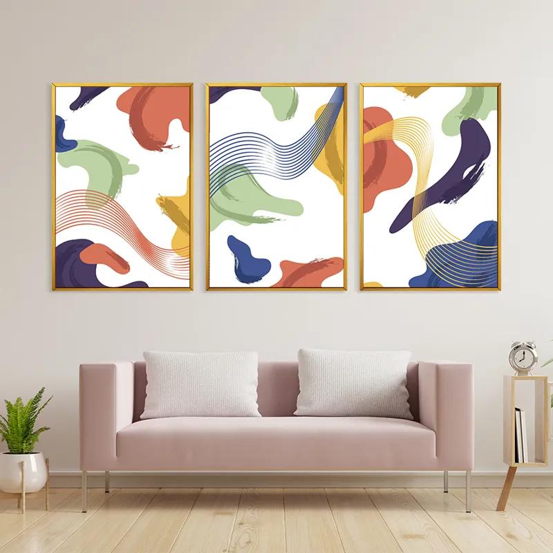 többrészes vászonkép Color Mix Lines mockup 3