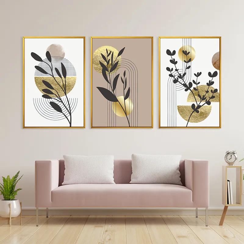 többrészes vászonkép Goldrown Leaf mockup 3