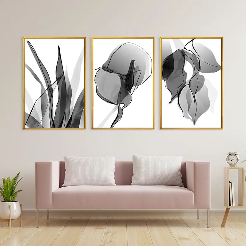 Grey Leaf Set mockup 3