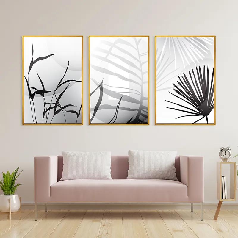 többrészes vászonkép Leaf Shadow mockup 3