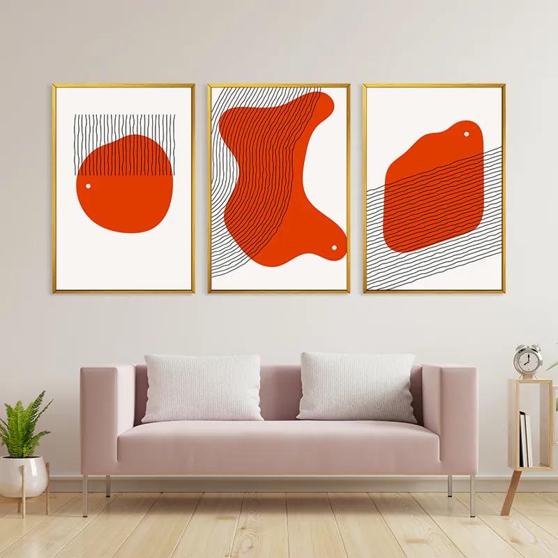 többrészes vászonkép Orange Circle mockup 3