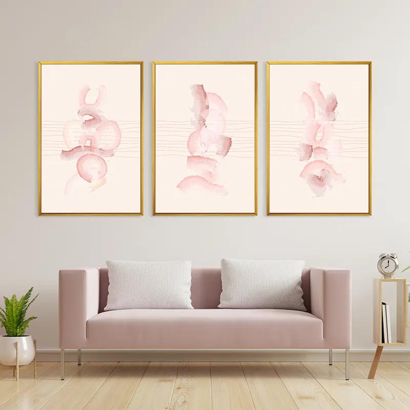 többrészes vászonkép Pretty Pink Shape mockup 3