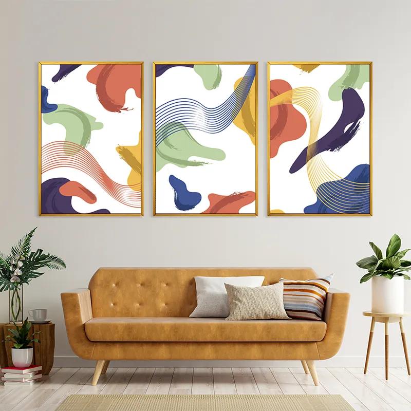 többrészes vászonkép Color Mix Lines mockup 4