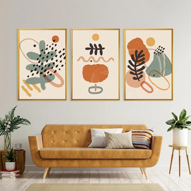 többrészes vászonkép Cream Orangert mockup 4