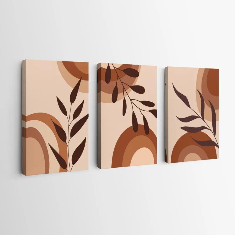 többrészes vászonkép Brownbstract mockup 0