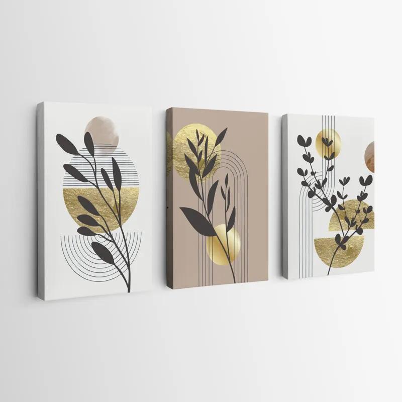 többrészes vászonkép Goldrown Leaf mockup 0