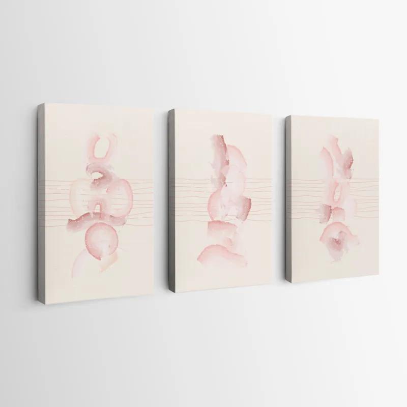 többrészes vászonkép Pretty Pink Shape mockup 0