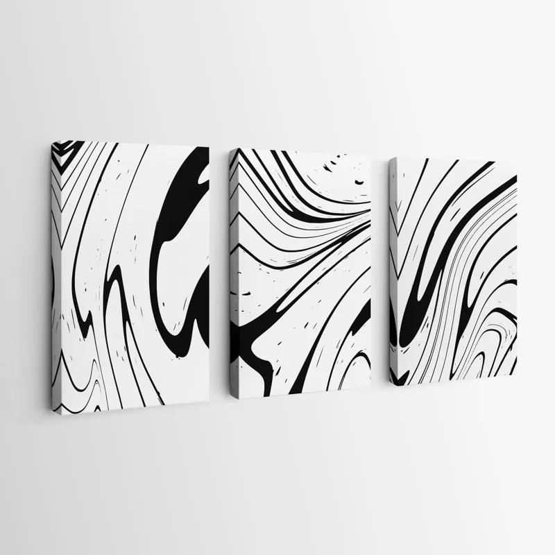 többrészes vászonkép White Marblert mockup 0