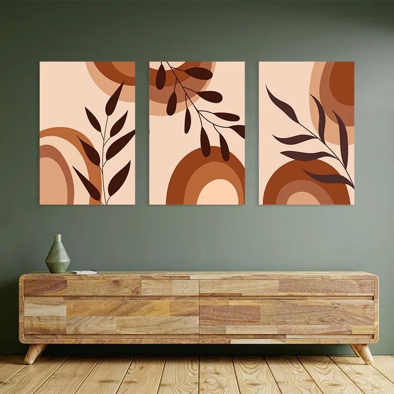 többrészes vászonkép Brownbstract mockup 2