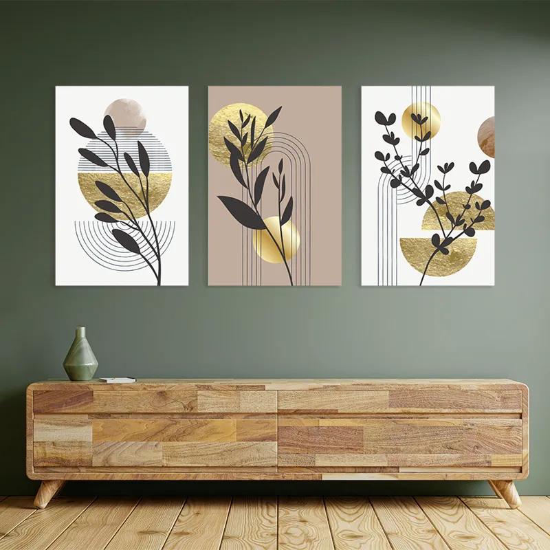 többrészes vászonkép Goldrown Leaf mockup 2