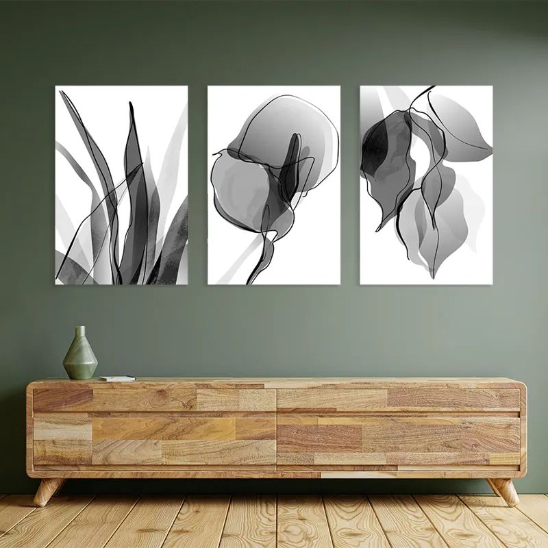 Grey Leaf Set mockup 2