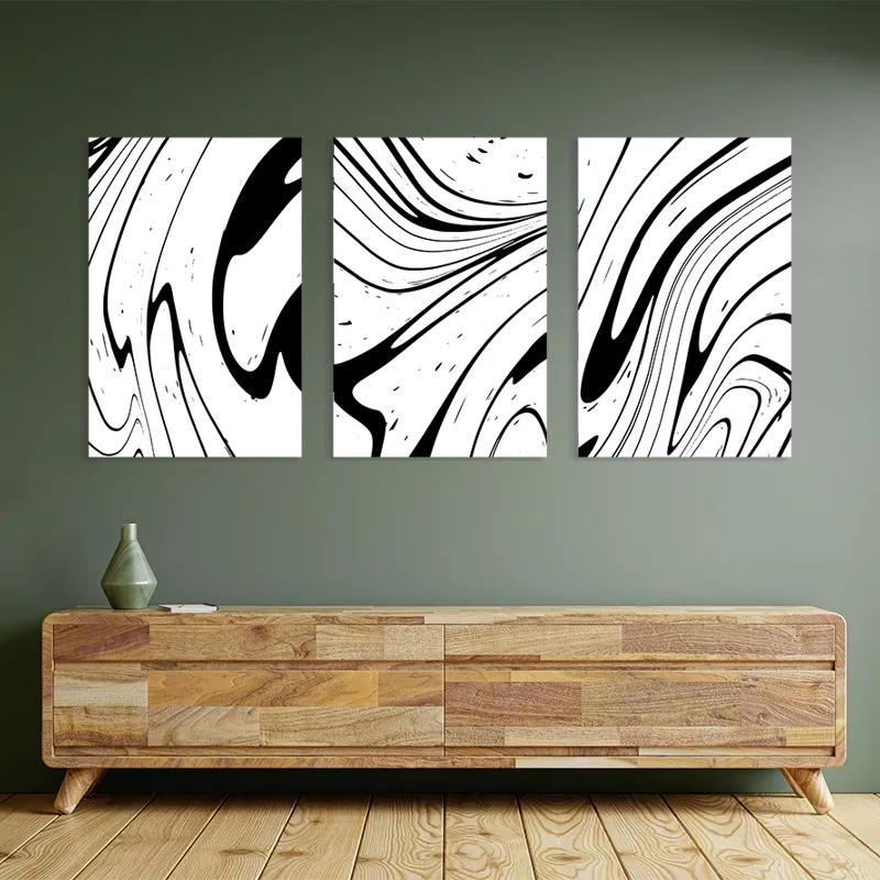 többrészes vászonkép White Marblert mockup 2