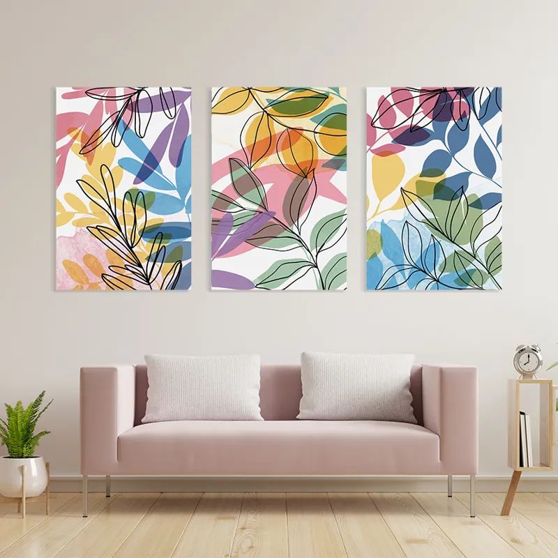 Colorful Leafs mockup 3