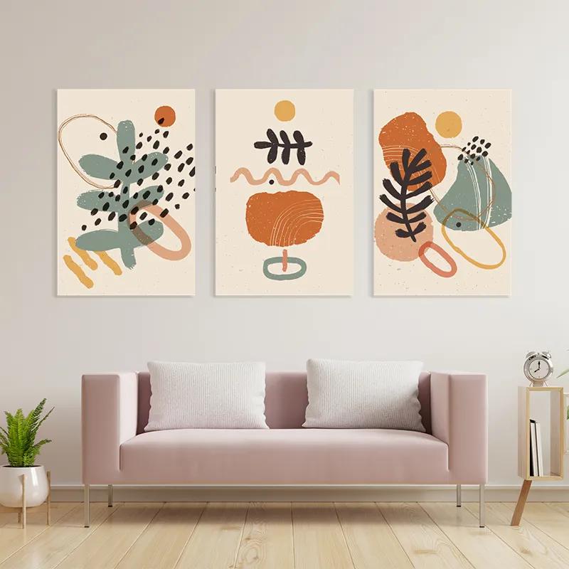 többrészes vászonkép Cream Orangert mockup 3