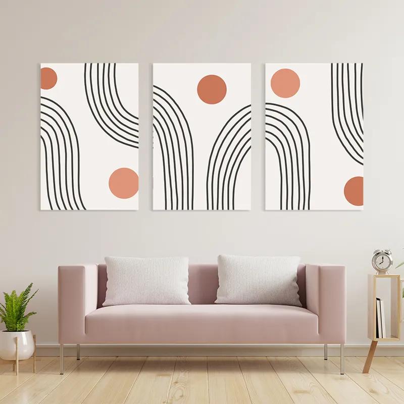 többrészes vászonkép Moonnd Lines mockup 3