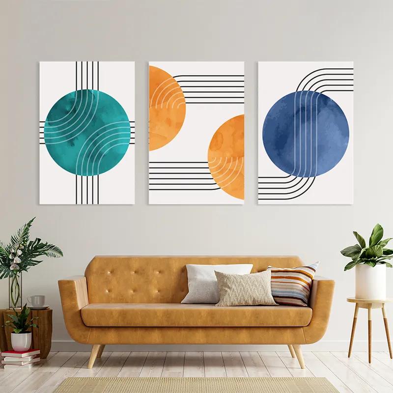 többrészes vászonkép Colorful Circle mockup 4