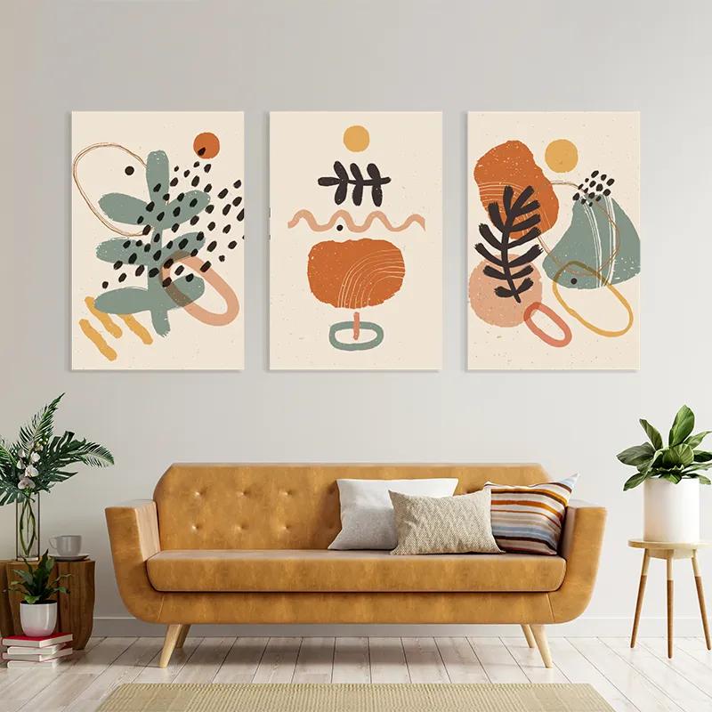 többrészes vászonkép Cream Orangert mockup 4