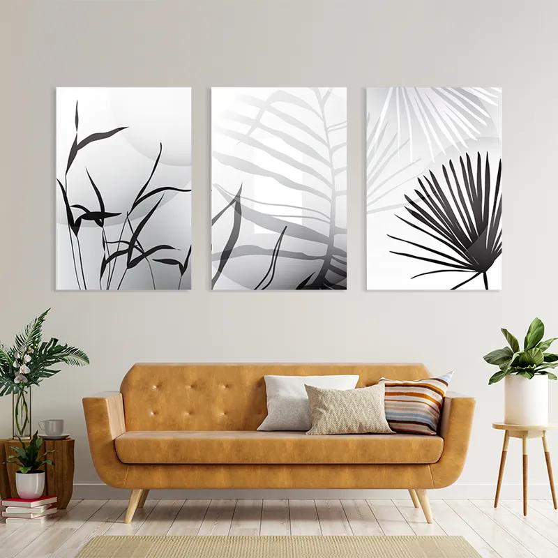 többrészes vászonkép Leaf Shadow mockup 4