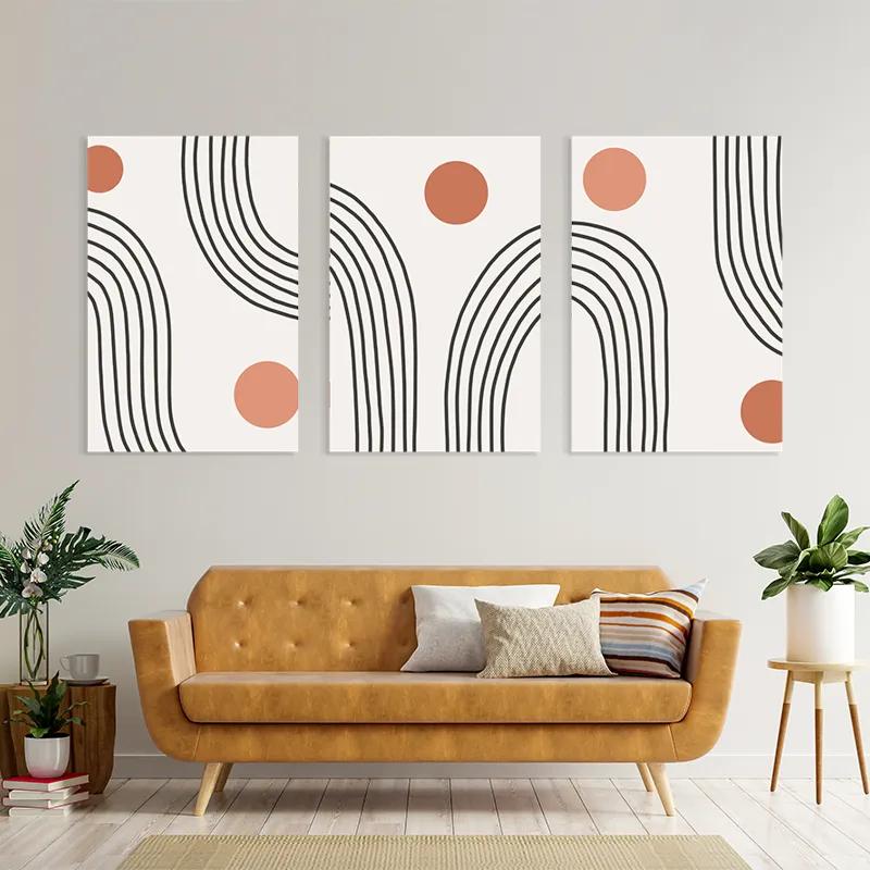 többrészes vászonkép Moonnd Lines mockup 4