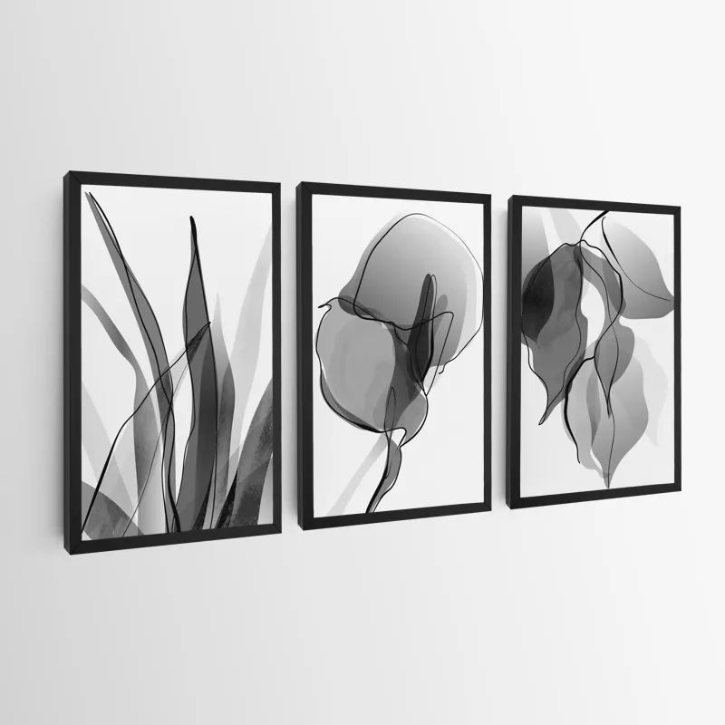 Grey Leaf Set mockup 0