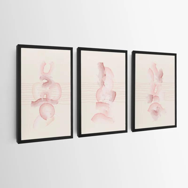 többrészes vászonkép Pretty Pink Shape mockup 0