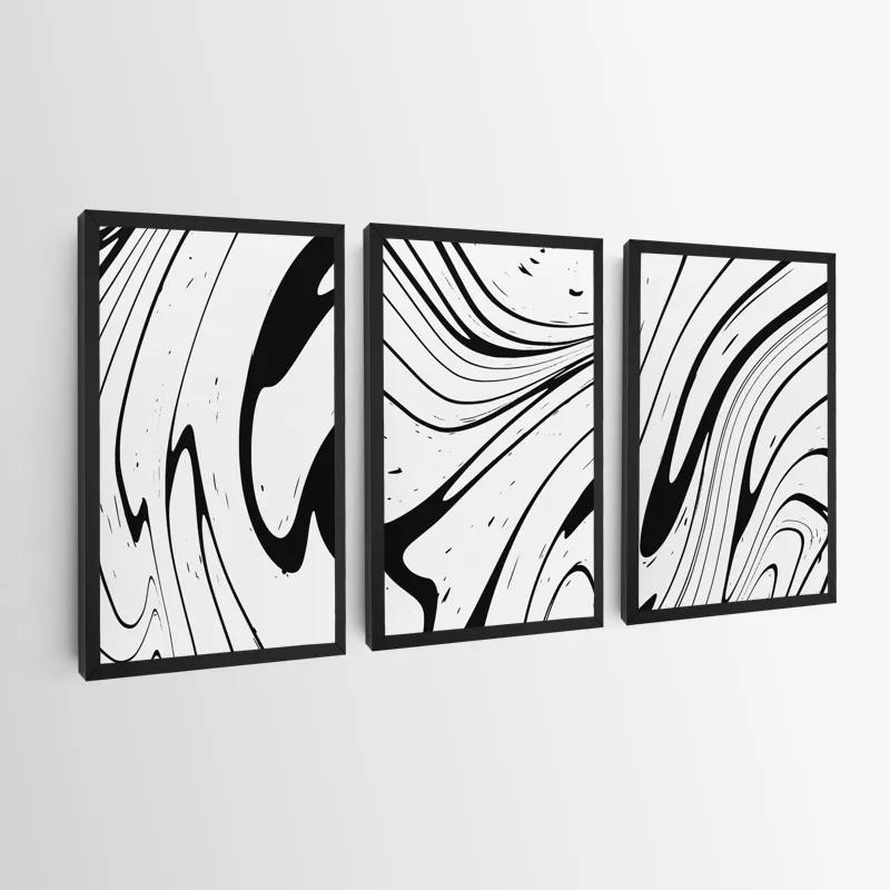 többrészes vászonkép White Marblert mockup 0