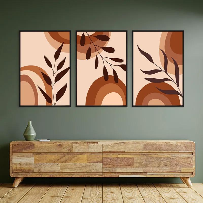 többrészes vászonkép Brownbstract mockup 2