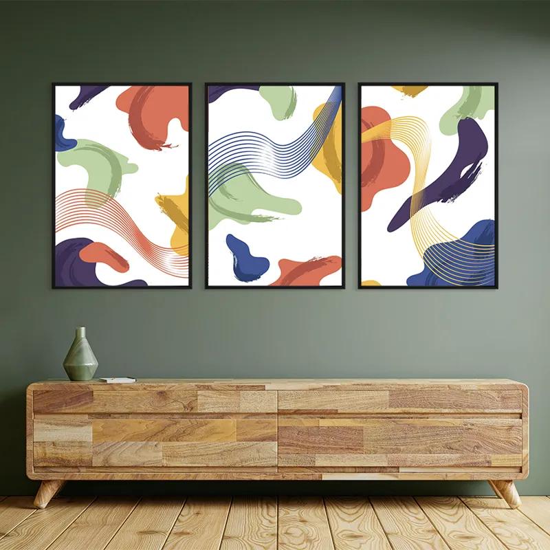 többrészes vászonkép Color Mix Lines mockup 2