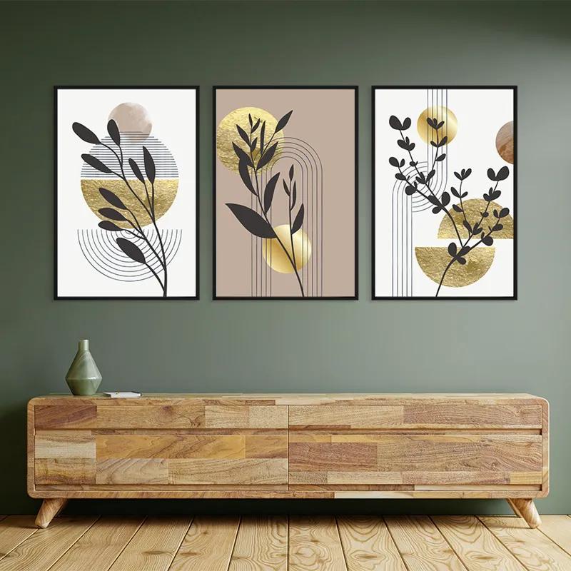 többrészes vászonkép Goldrown Leaf mockup 2