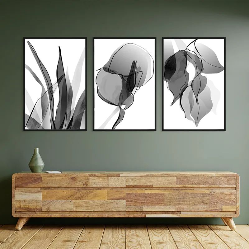 Grey Leaf Set mockup 2