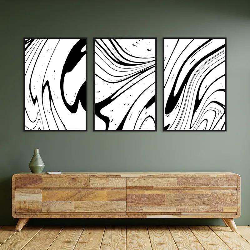 többrészes vászonkép White Marblert mockup 2