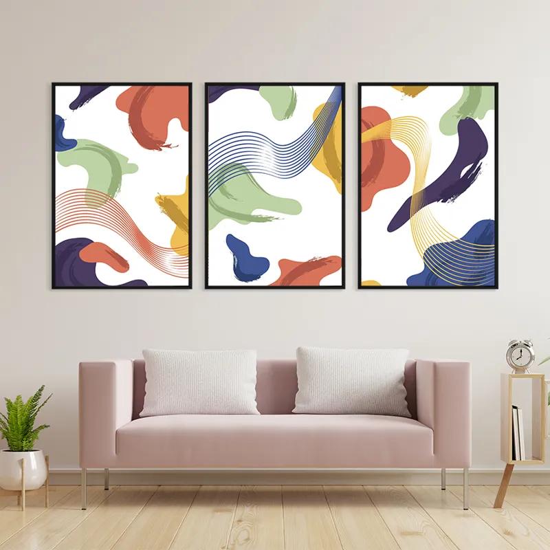 többrészes vászonkép Color Mix Lines mockup 3