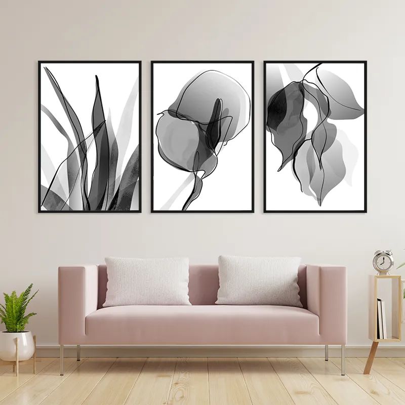 Grey Leaf Set mockup 3
