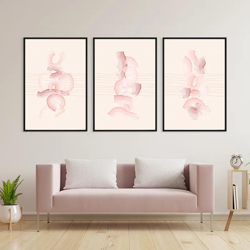 többrészes vászonkép Pretty Pink Shape mockup 3