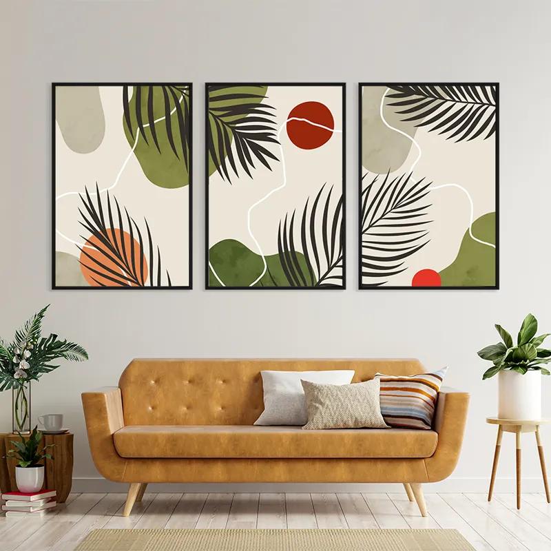 többrészes vászonkép Jungle Leaf mockup 4