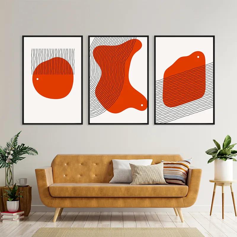 többrészes vászonkép Orange Circle mockup 4