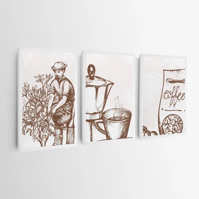 többrészes vászonkép Coffee Set mockup 0