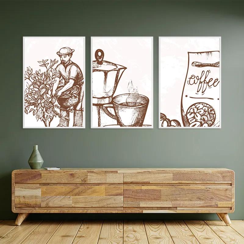 többrészes vászonkép Coffee Set mockup 2