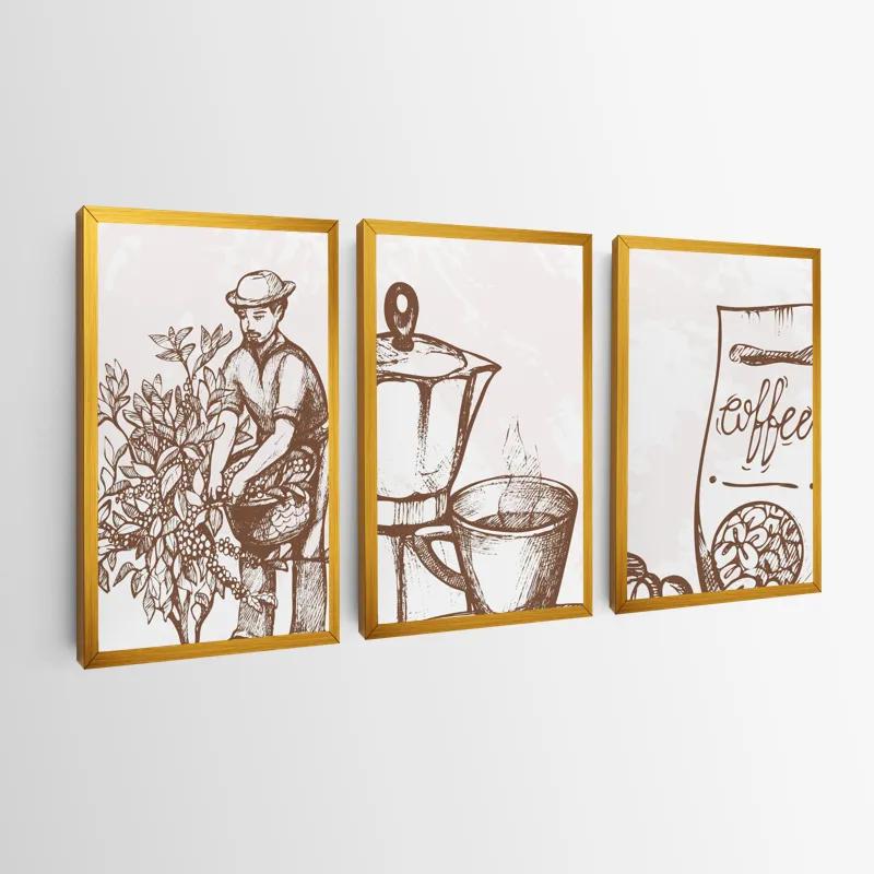 többrészes vászonkép Coffee Set mockup 0