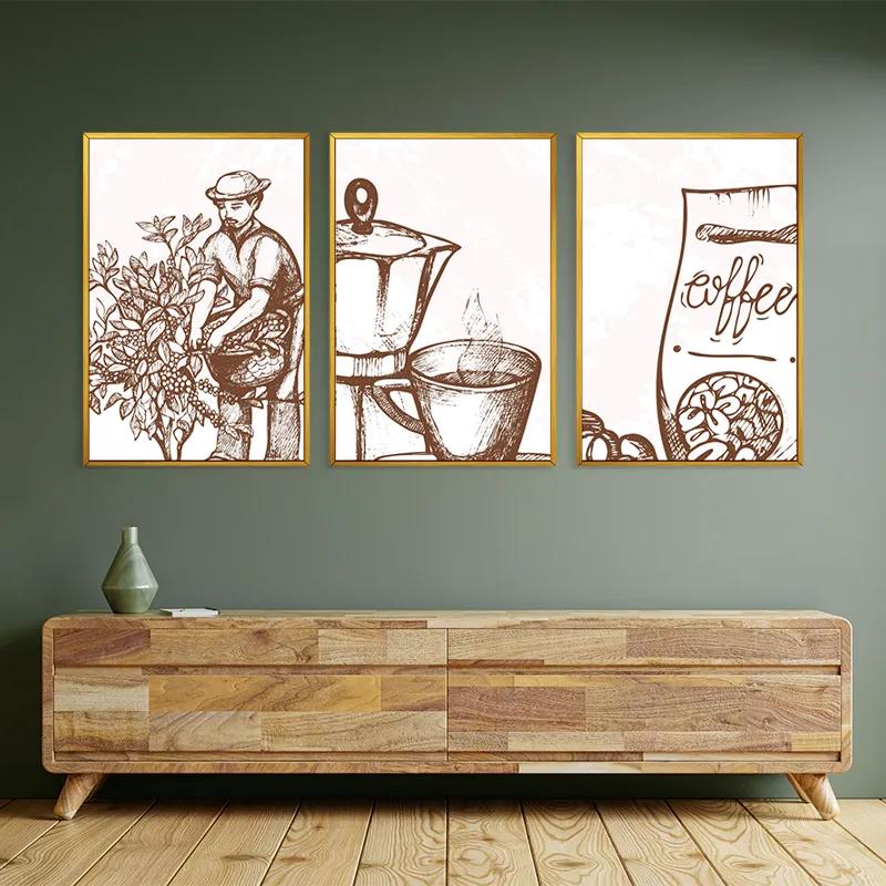 többrészes vászonkép Coffee Set mockup 2