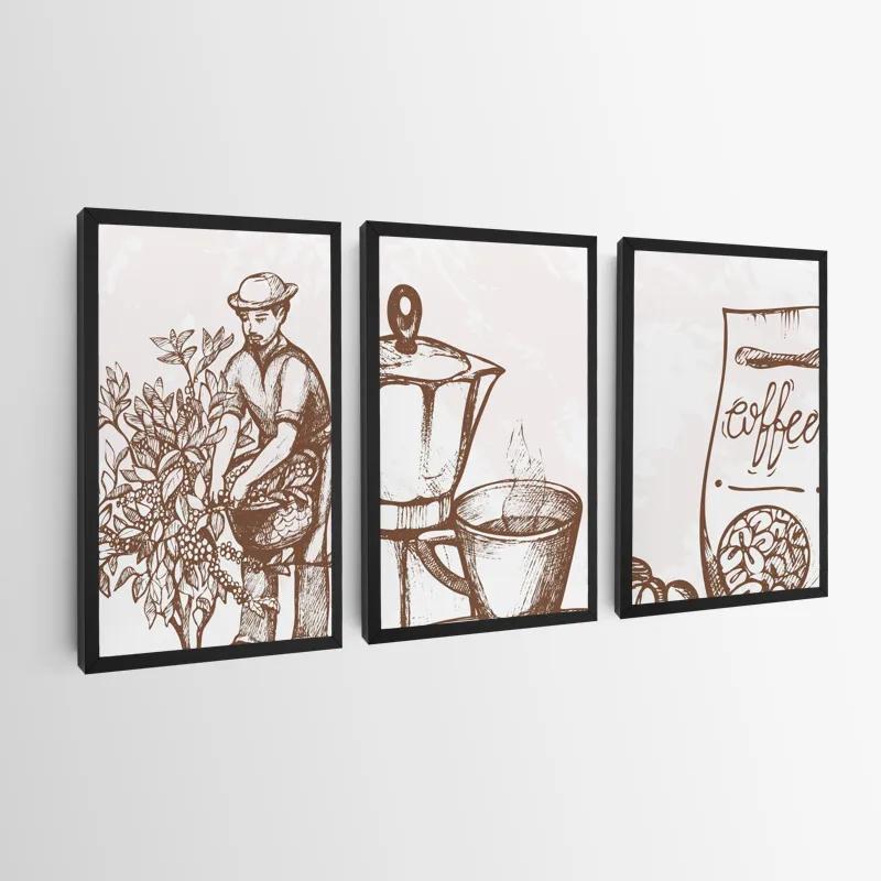 többrészes vászonkép Coffee Set mockup 0